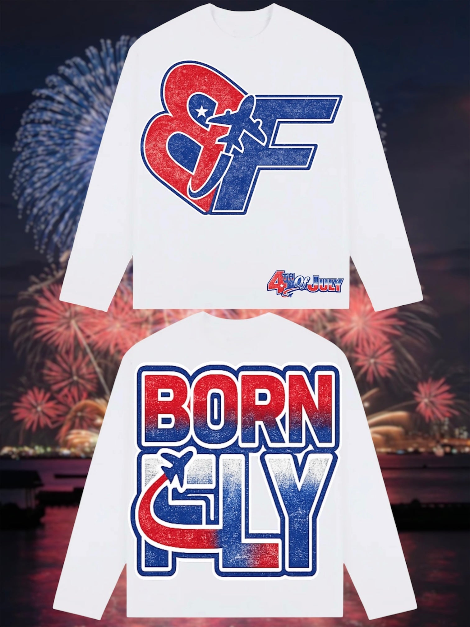 BORNFLY “4th of July” Long Sleeve Tee